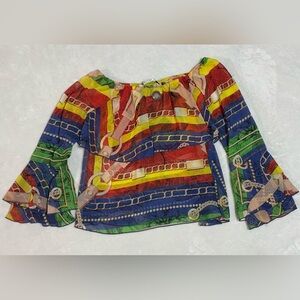 Guess Multicolor Chain Print Blouse